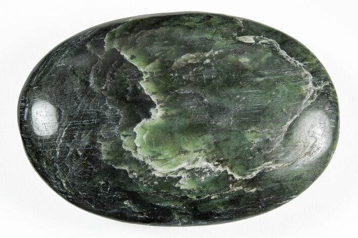 Polished Jade (Nephrite) Palm Stone - Afghanistan #217723